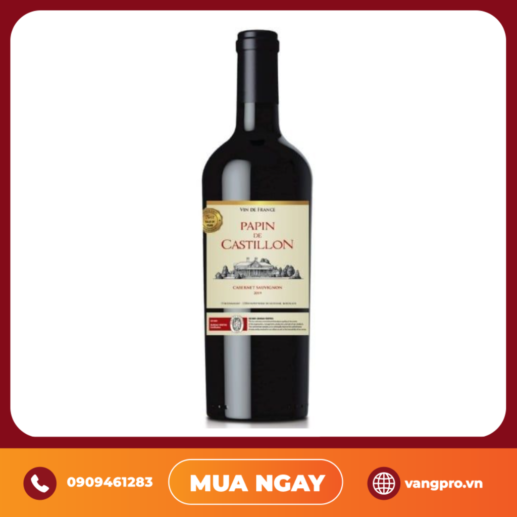 VANG ĐỎ PHÁP PAPIN DE CASTILLON CABERNET SAUVIGNON