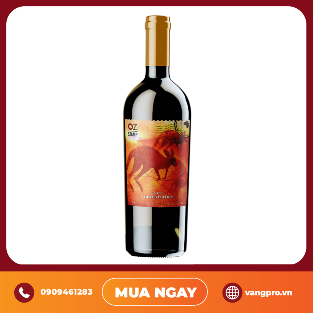 VANG ĐỎ ÚC OZ STAMP SHIRAZ LIMITED EDITION