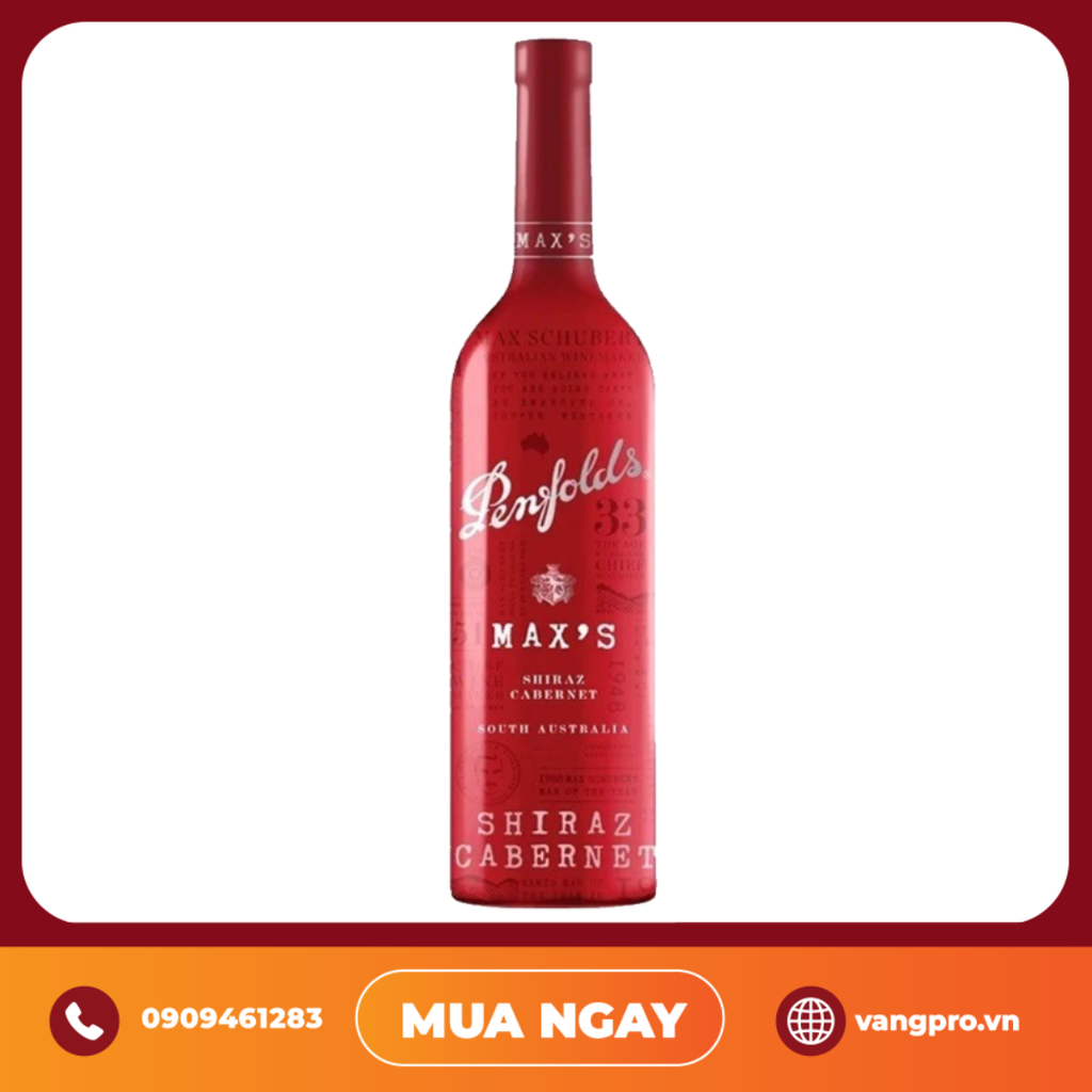 VANG ĐỎ ÚC PENFOLDS MAX'S SHIRAZ CABERNET 2020