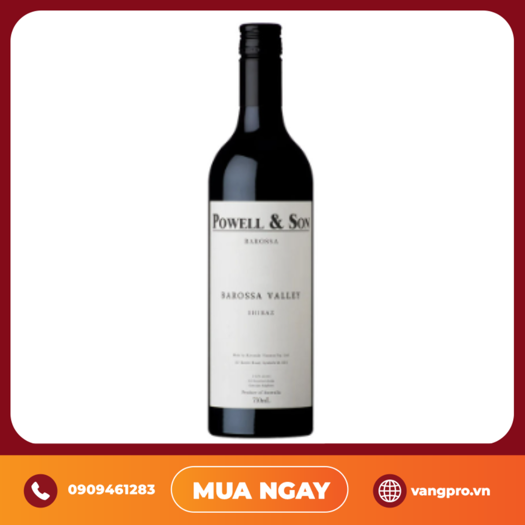 VANG ĐỎ ÚC POWELL SON BAROSSA VALLEY SHIRAZ
