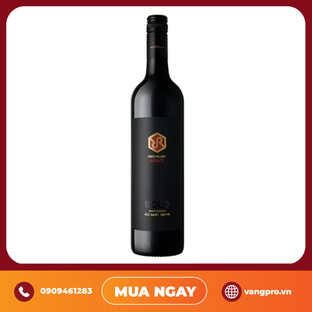 VANG ĐỎ ÚC RED RUBY MERLOT BOLD