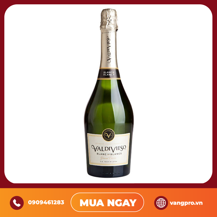 VANG NỔ CHILE VALDIVIESO SPARKLING BLANC DE BLANC