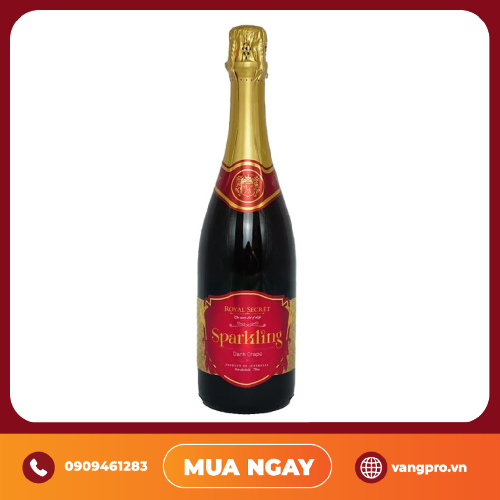 VANG SỦI ÚC SPARKLING DARK GRAPE ROYAL SECRET