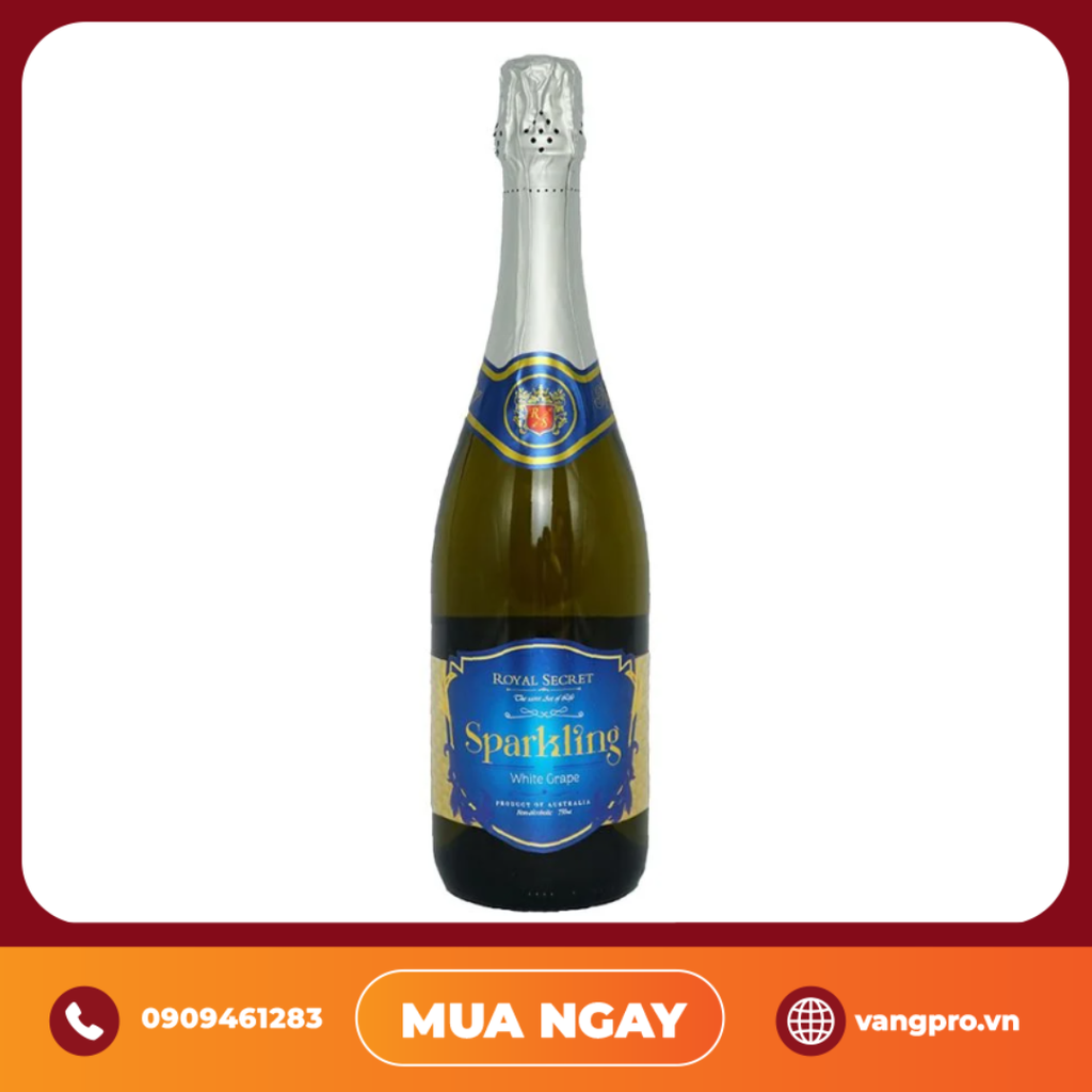 VANG SỦI ÚC SPARKLING WHITE GRAPE ROYAL SECRET