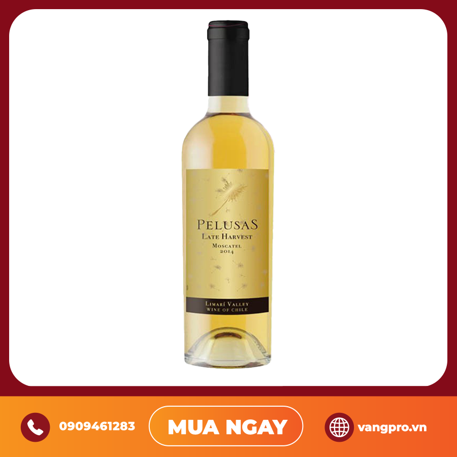 VANG TRẮNG CHILE PELUSAS LATE HARVEST MOSCATEL