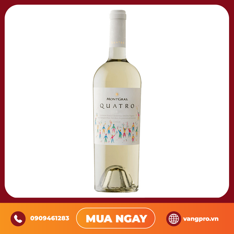 VANG TRẮNG CHILE QUATRO MONTGRAS BLANC