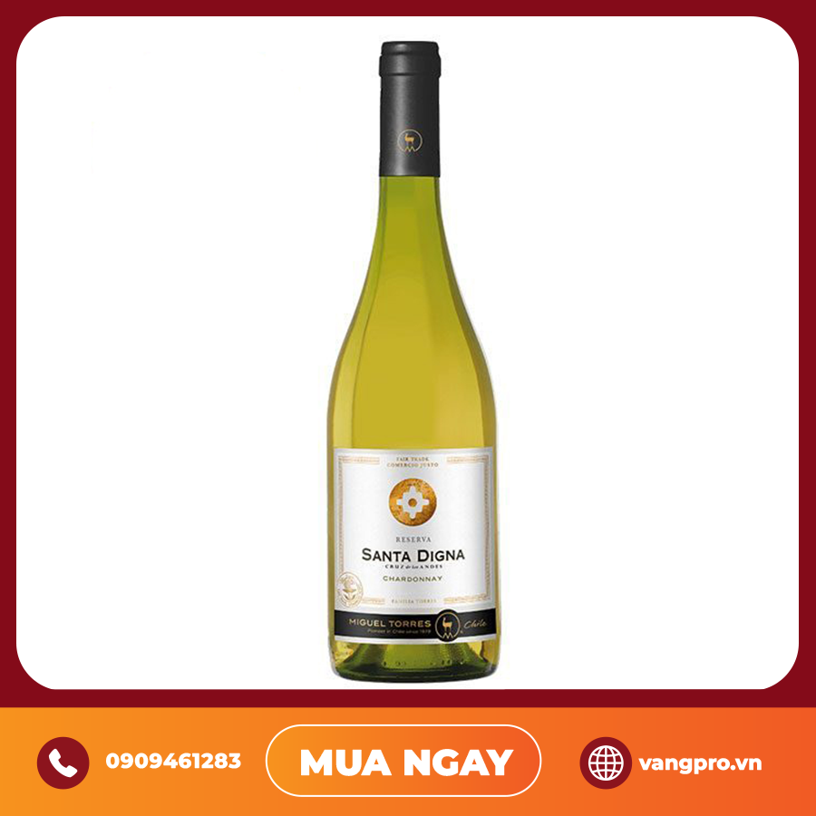 VANG TRẮNG CHILE SANTA DIGNA CHARDONNAY RESERVA MIGUEL TORRES