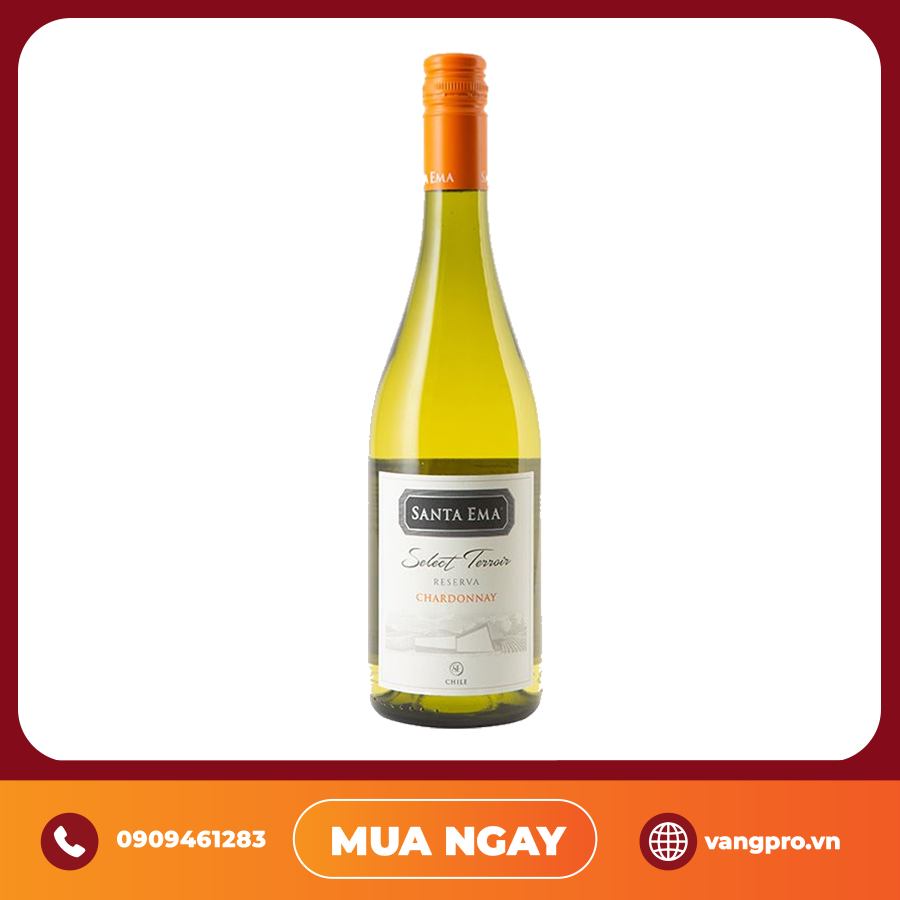 VANG TRẮNG CHILE SANTA EMA CHARDONNAY TERROIR RESERVA
