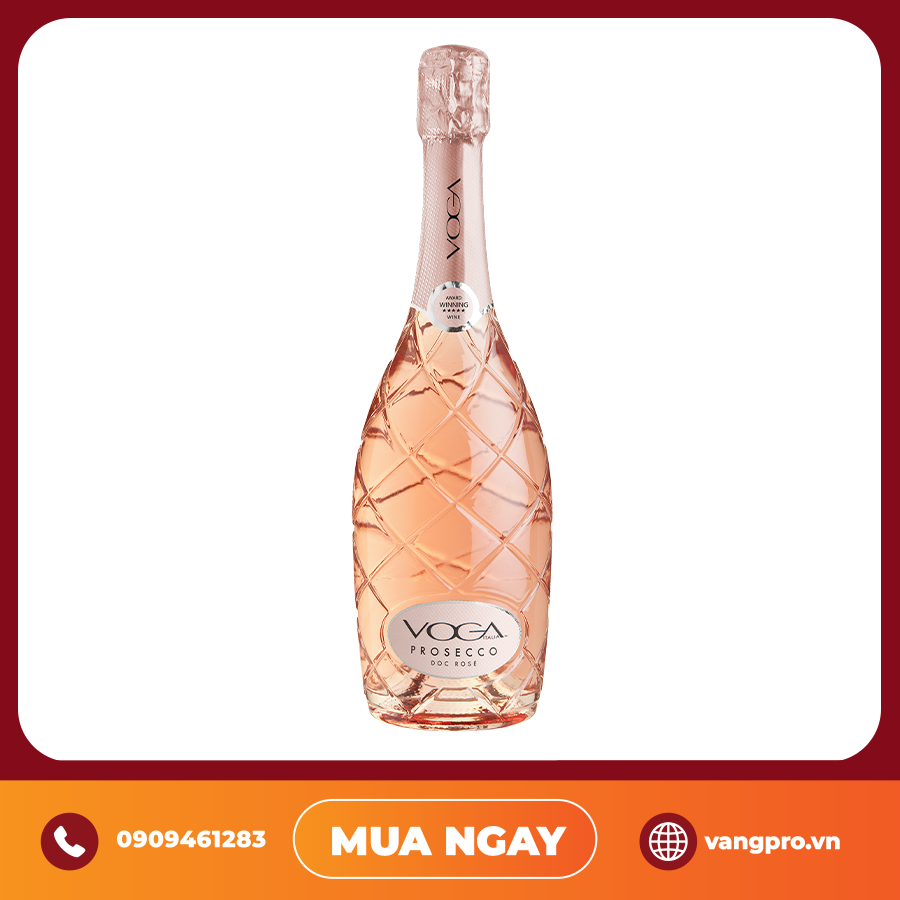 VANG SỦI Ý VOGA PROSECCO ROSE EXTRA DRY