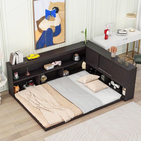  Giường ngủ kết hợp tủ sách 