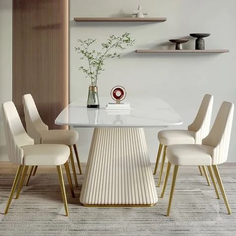  Bàn ăn bệ hình chữ nhật 