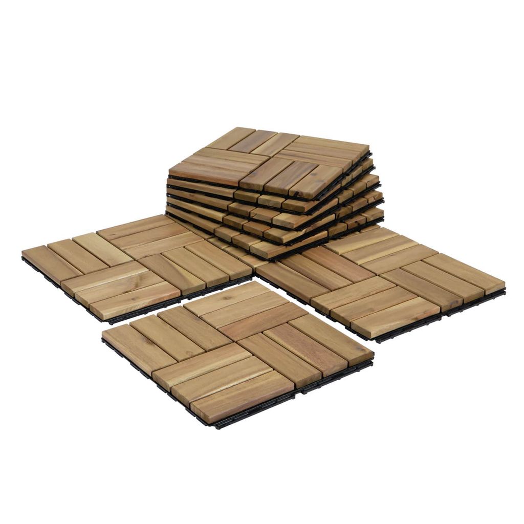 Vỉ Gỗ Lót Sàn 12 Nan Đế Thấp - Square Joint Floor Decking 12 Slats