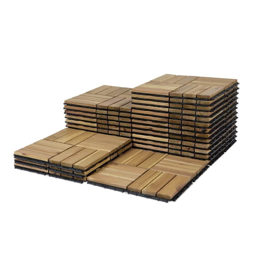 Vỉ Gỗ Lót Sàn 12 Nan Đế Thấp - Square Joint Floor Decking 12 Slats