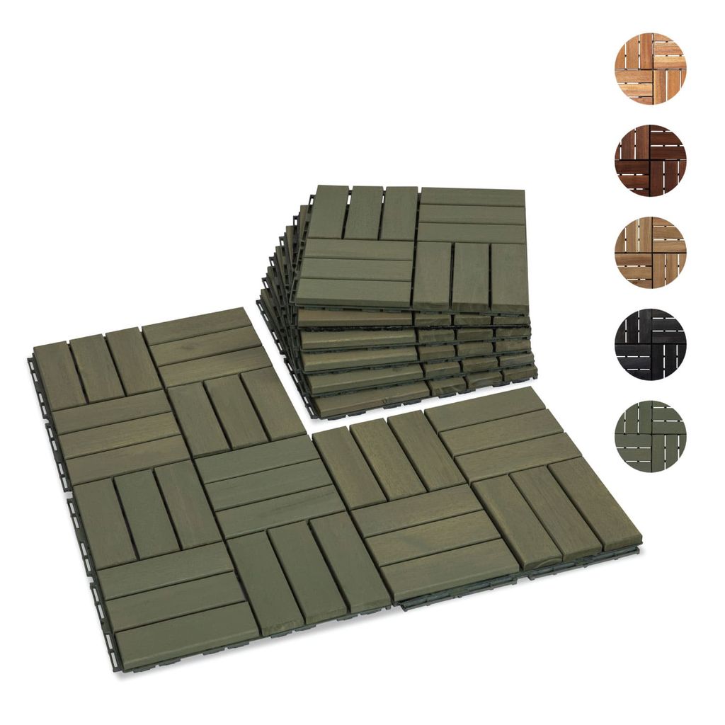 Vỉ Gỗ Lót Sàn 12 Nan Đế Thấp - Square Joint Floor Decking 12 Slats