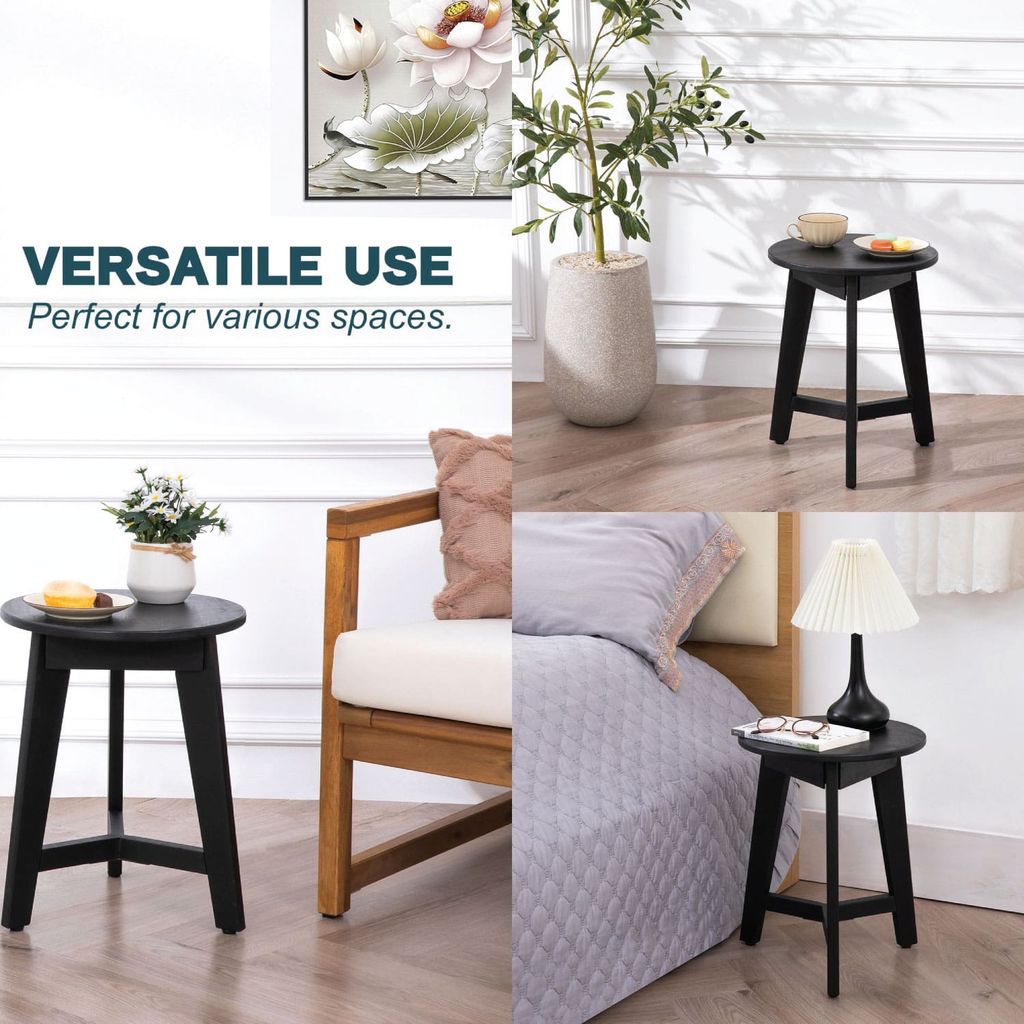 Bàn Trà Tròn Gỗ Flora – Flora Side Table