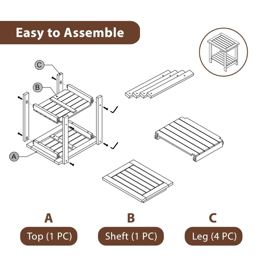 Bàn Cà Phê 2 Tầng – Side Table
