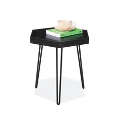 Bàn Lục Giác Gỗ – Hexagon Side Table
