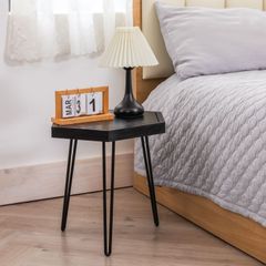 Bàn Lục Giác Gỗ – Hexagon Side Table