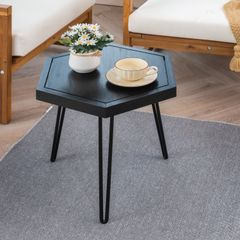Bàn Lục Giác Gỗ – Hexagon Side Table
