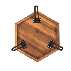 Bàn Lục Giác Gỗ – Hexagon Side Table