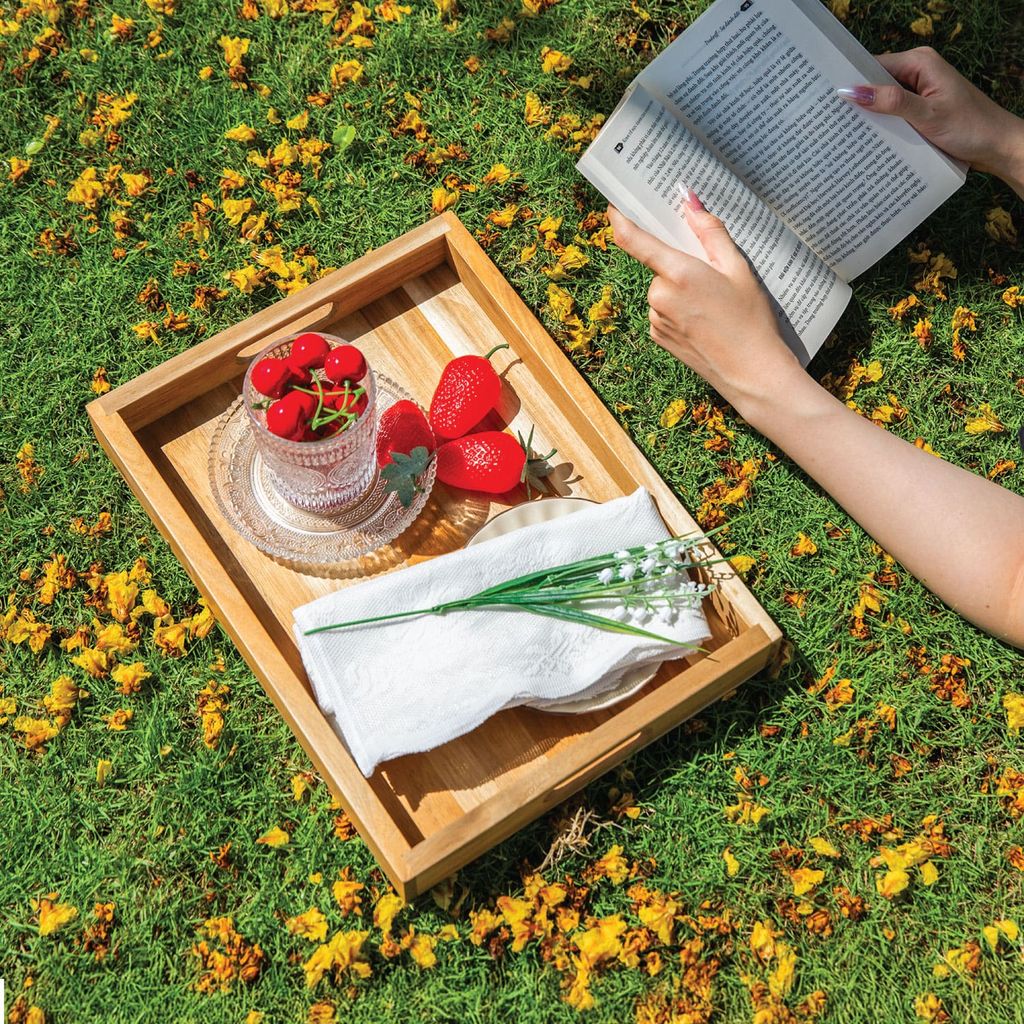 Combo 2 bộ Khay Gỗ Chữ Nhật - Madera Accent Tray Set of 2