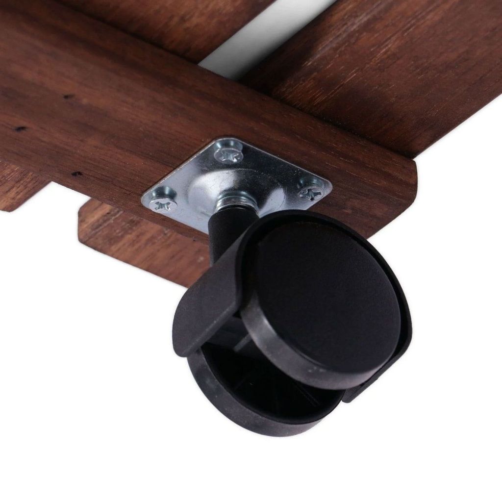 Combo 2 Đế Chậu Cây Vuông Có Bánh Xe – Square Wooden Plant Caddy