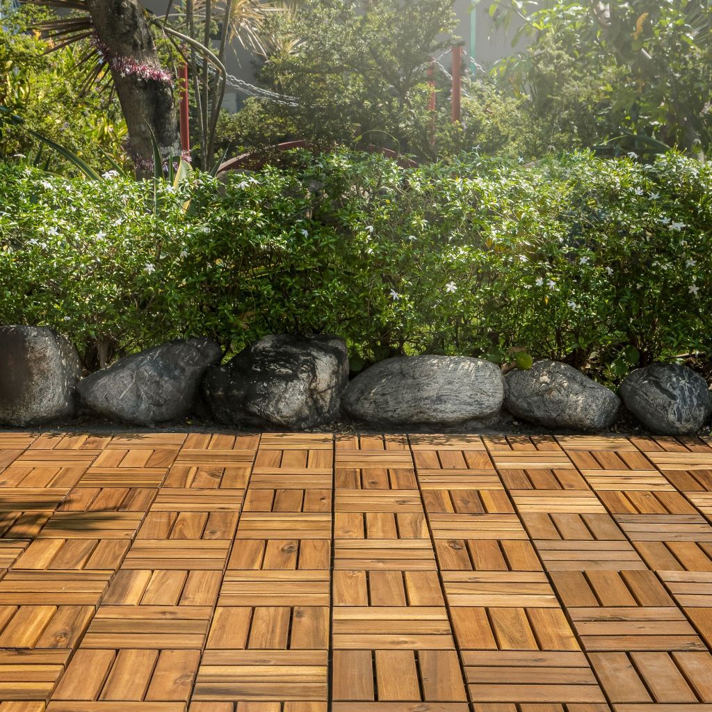 Vỉ Gỗ Lót Sàn 12 Nan Đế Thấp - Square Joint Floor Decking 12 Slats