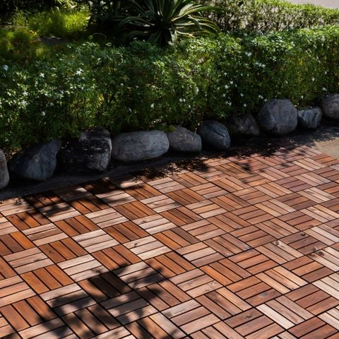  Vỉ Gỗ Lót Sàn 12 Nan Đế Thấp - Square Joint Floor Decking 12 Slats 