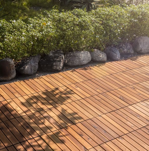  Vỉ Gỗ Lót Sàn 6 Nan Đế Thấp - Square Joint Floor Decking 6 Slats 