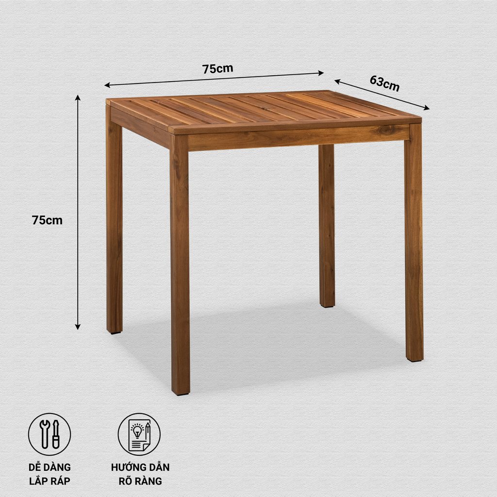 Bàn Ngoài Trời Gỗ Tự Nhiên – Outdoor Table