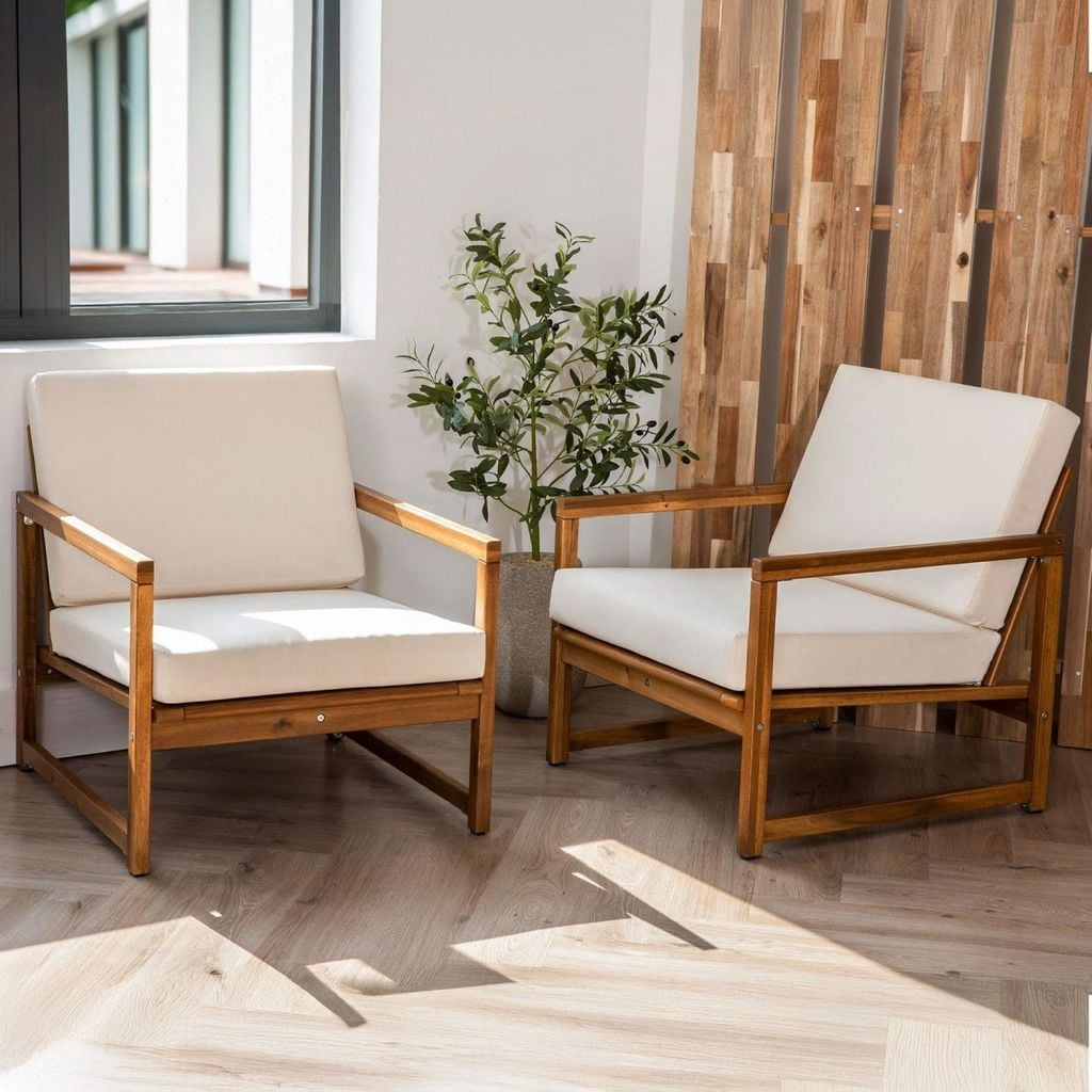 Ghế Thư Giãn - Large Wooden Lounge Chair