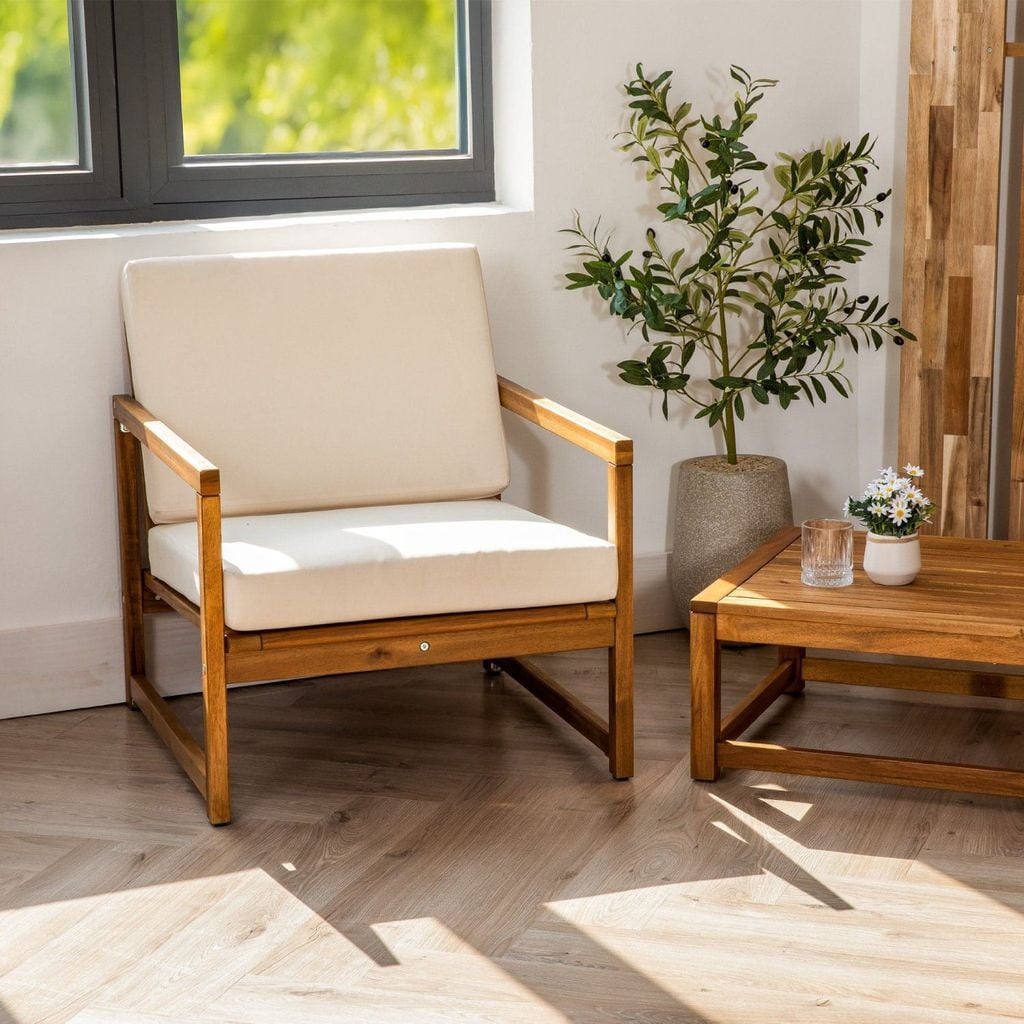 Ghế Thư Giãn - Large Wooden Lounge Chair