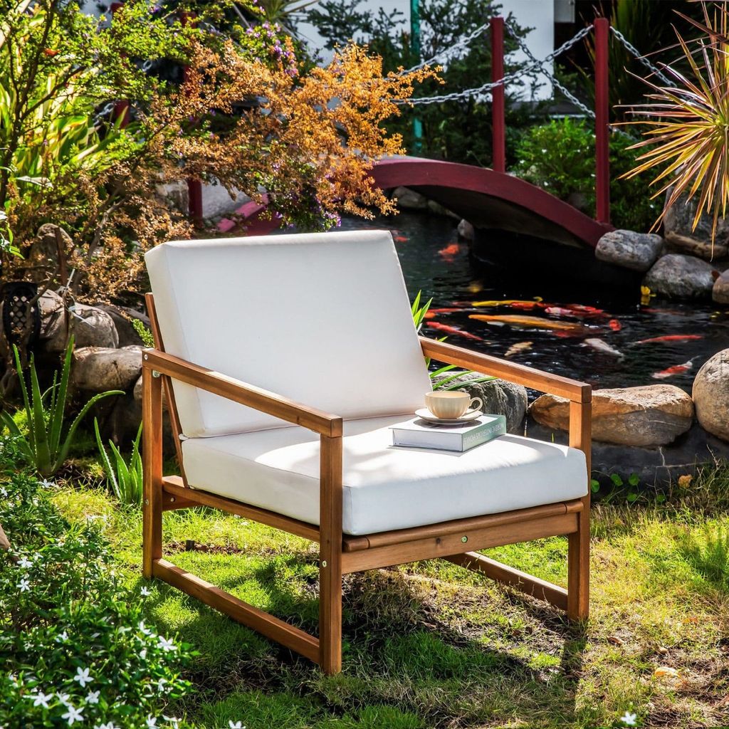 Ghế Thư Giãn - Large Wooden Lounge Chair