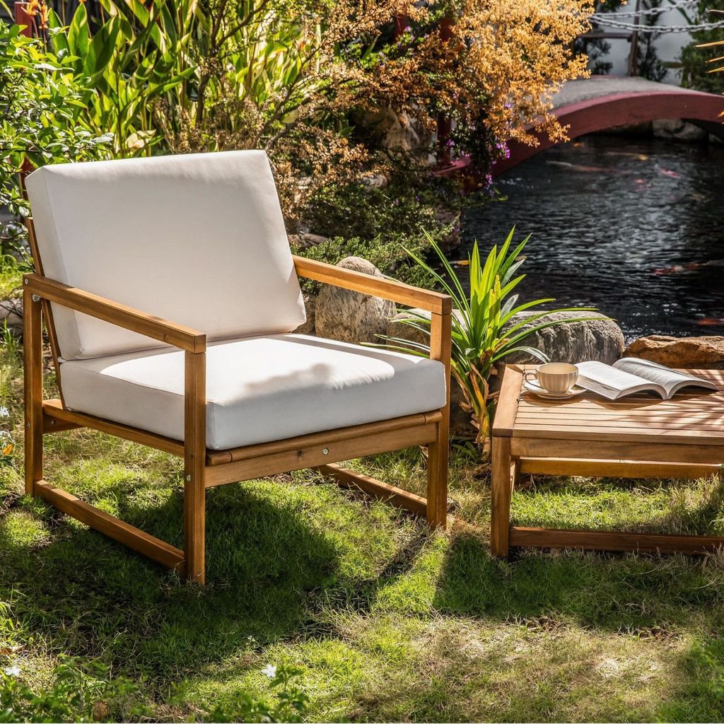 Ghế Thư Giãn - Large Wooden Lounge Chair