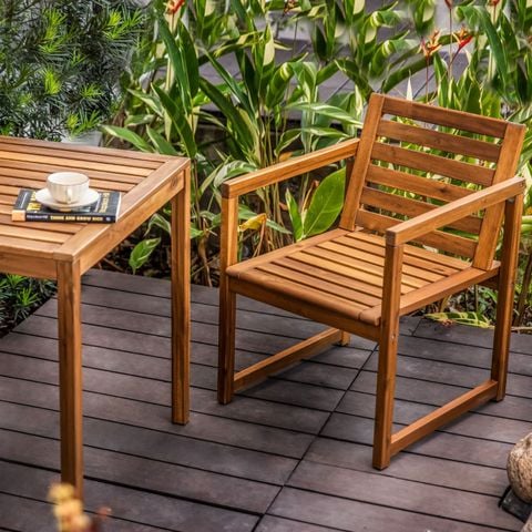  Ghế Thư Giãn  – Small Wooden Arm Chair 