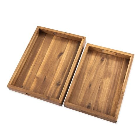  Combo 2 bộ Khay Gỗ Chữ Nhật - Madera Accent Tray Set of 2 