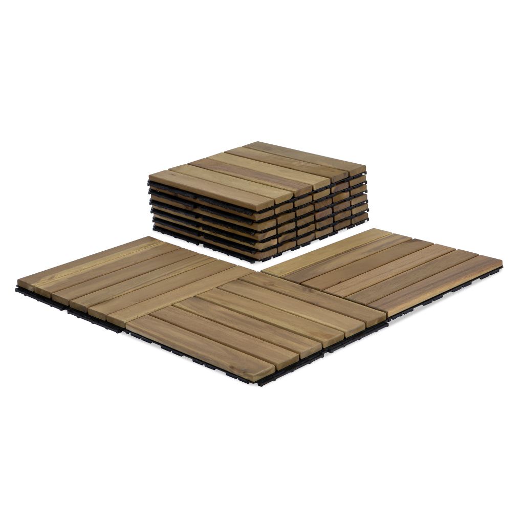 Vỉ Gỗ Lót Sàn 6 Nan Đế Thấp - Square Joint Floor Decking 6 Slats