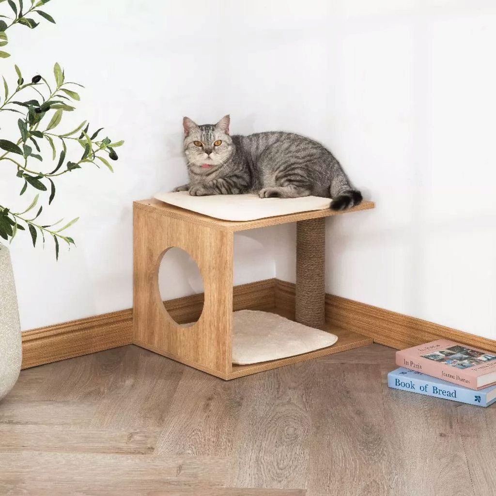 Nhà Mèo Kết Hợp Trụ Cào Móng - Cat Scratcher and Tree