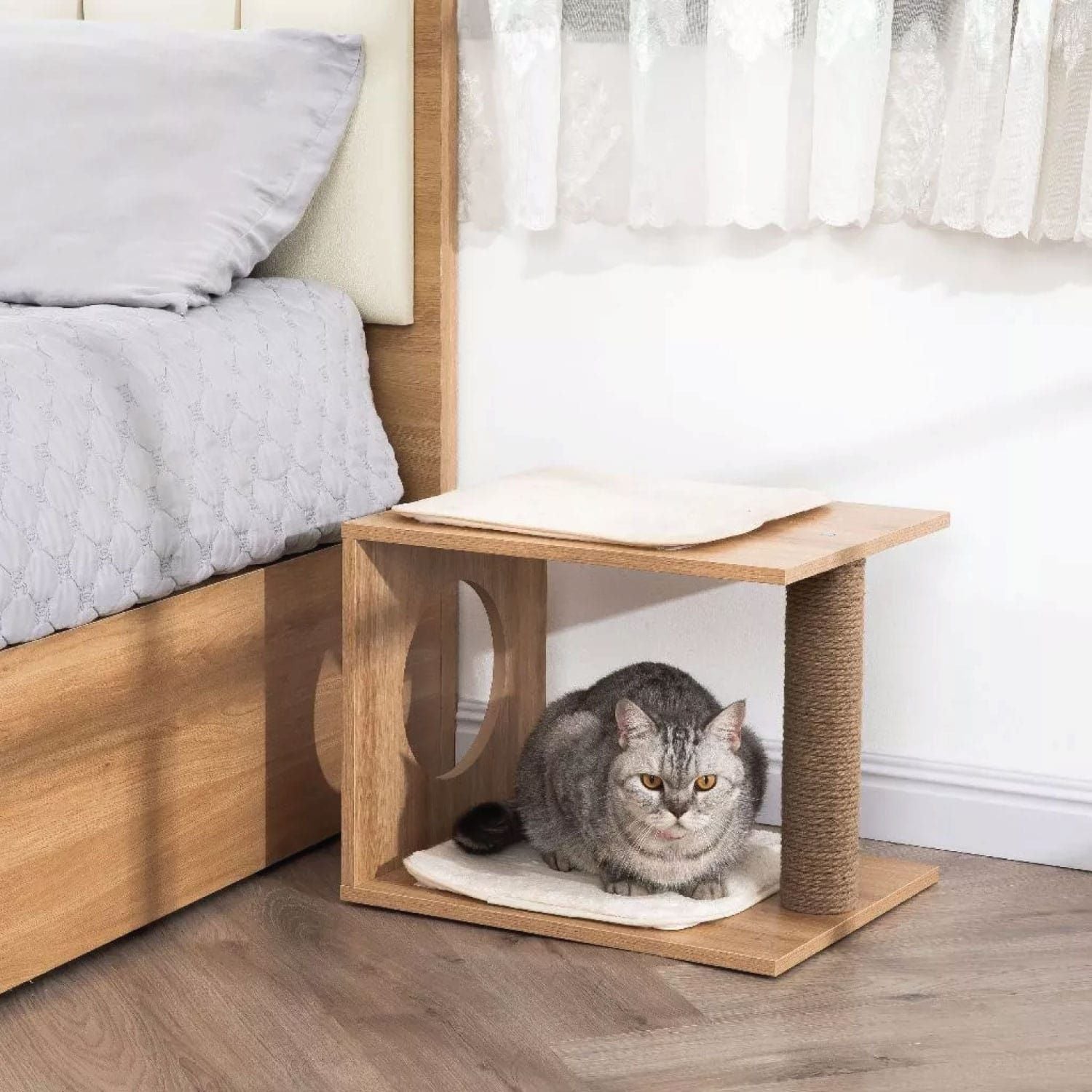  Nhà Mèo Kết Hợp Trụ Cào Móng - Cat Scratcher and Tree 