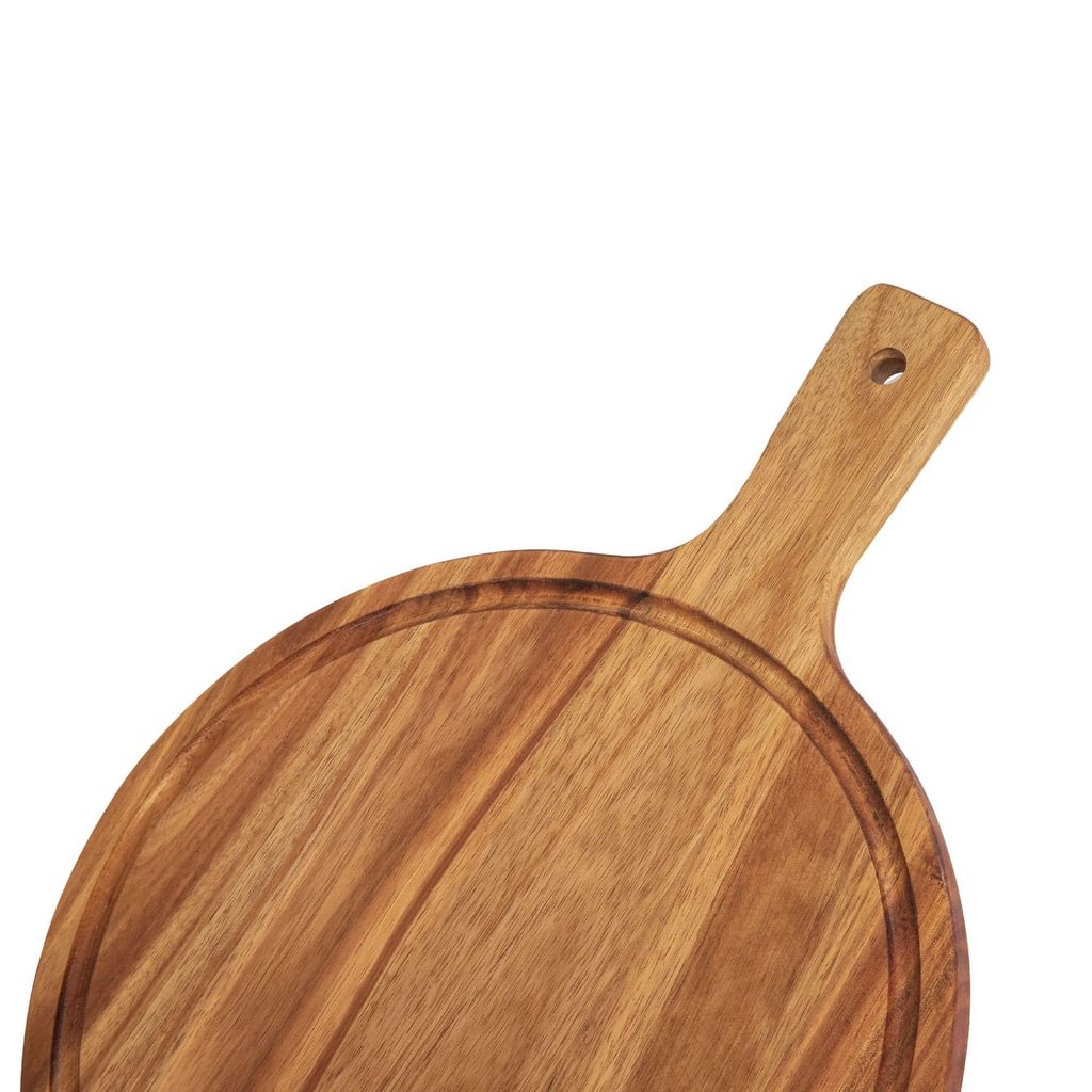 Thớt Gỗ Tròn Có Tay Cầm - Round Chopping Board