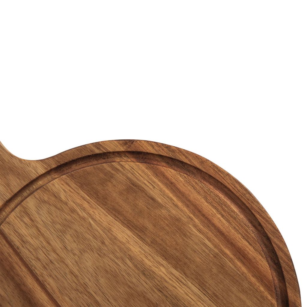 Thớt Gỗ Tròn Có Tay Cầm - Round Chopping Board