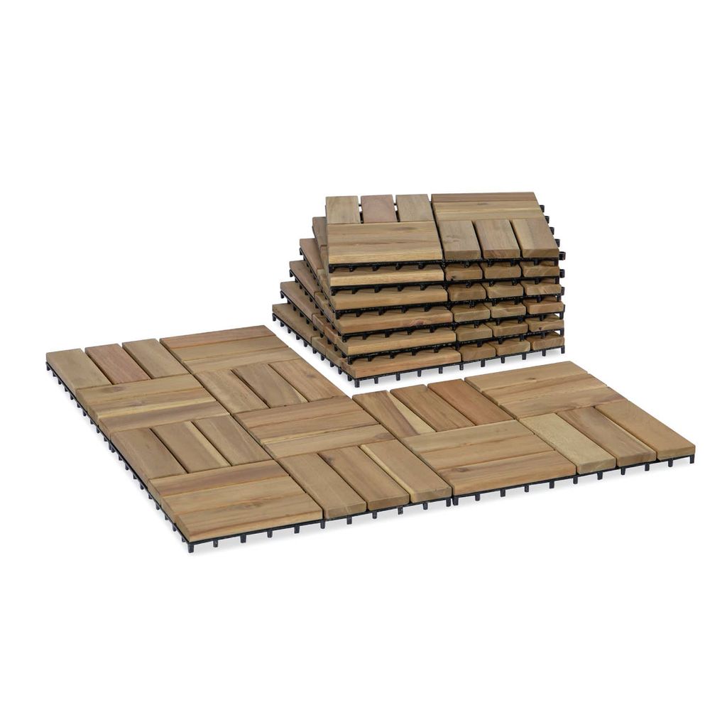 Vỉ Gỗ Lót Sàn 12 Nan Đế Cao - Round Joint Floor Decking 12 Slats