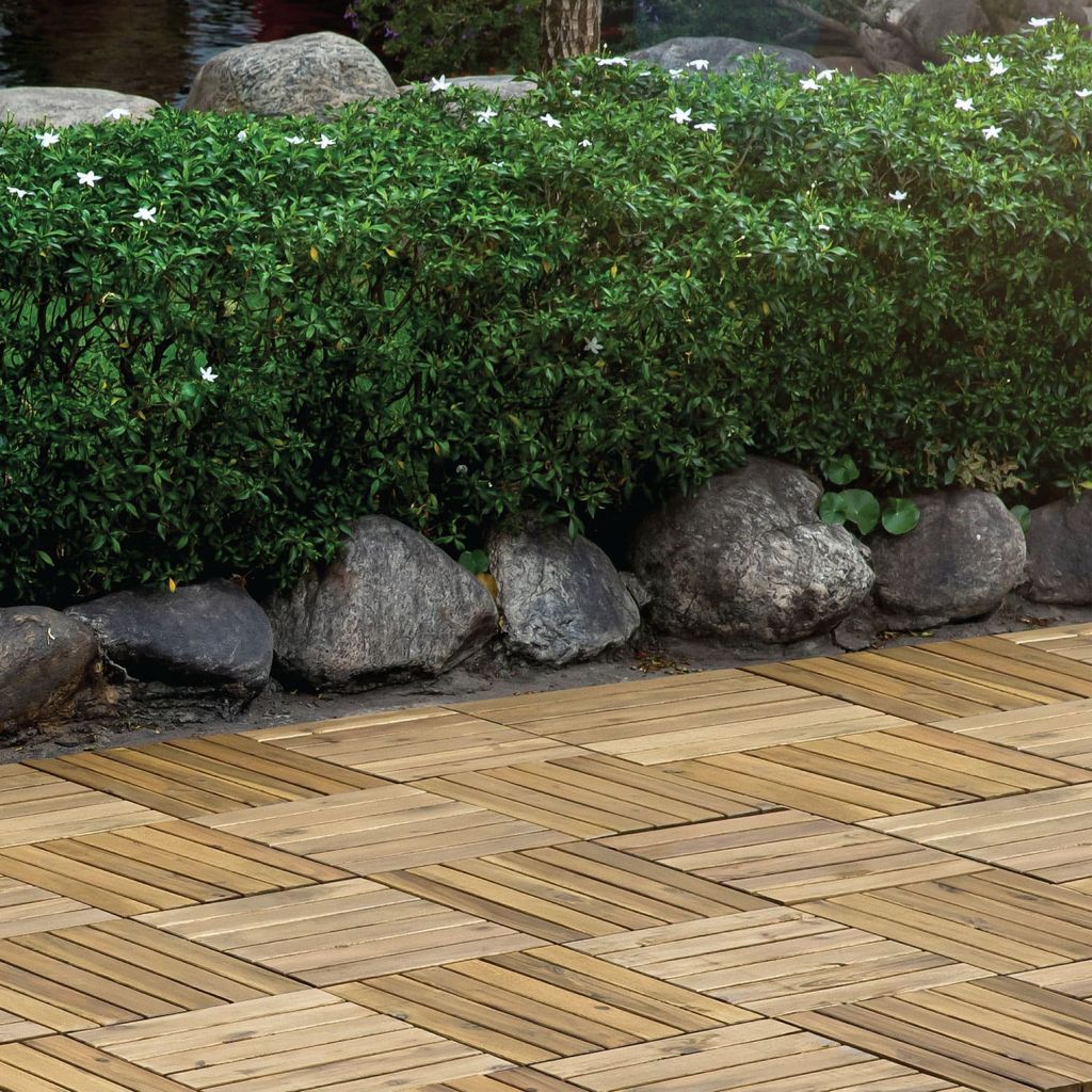 Vỉ Gỗ Lót Sàn 6 Nan Đế Cao - Round Joint Floor Decking 6 Slats