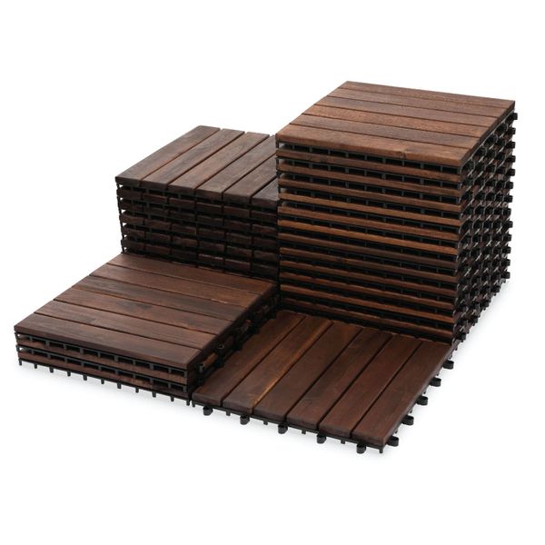  Vỉ Gỗ Lót Sàn 6 Nan Đế Cao - Round Joint Floor Decking 6 Slats 