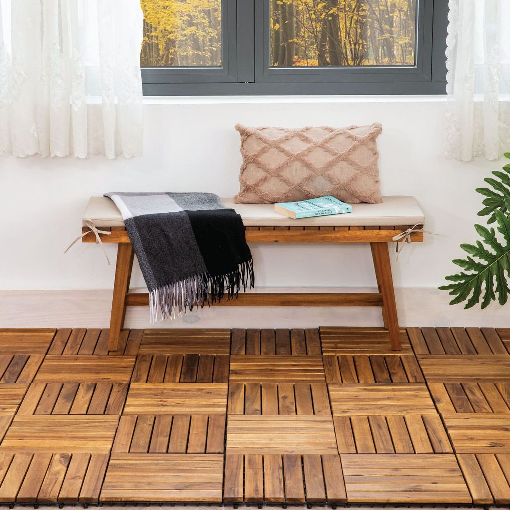 Vỉ Gỗ Lót Sàn 6 Nan Đế Cao - Round Joint Floor Decking 6 Slats