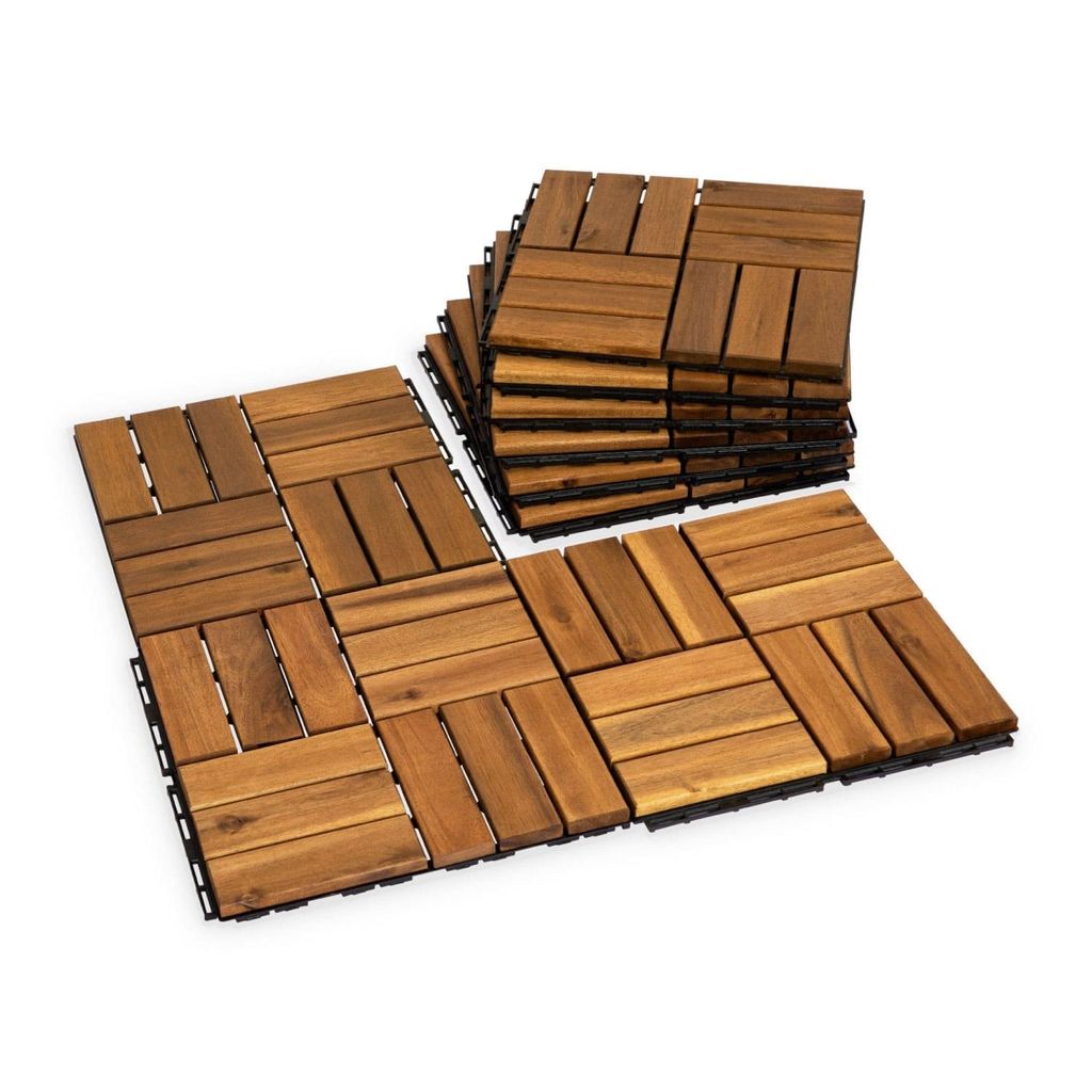 Vỉ Gỗ Lót Sàn 12 Nan Đế Thấp - Square Joint Floor Decking 12 Slats