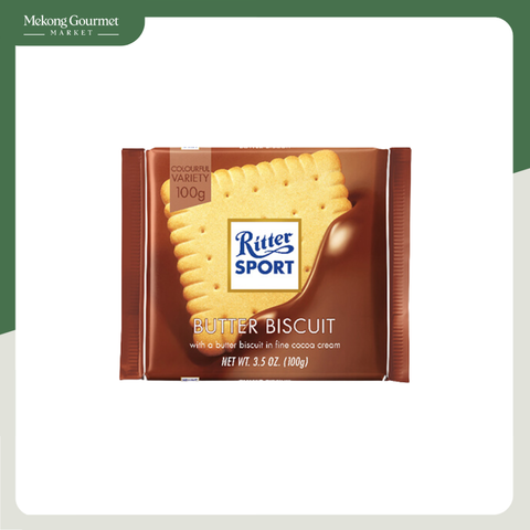 Chocolate Sữa Nhân Bánh Quy Bơ Hiệu Ritter Sport 100g