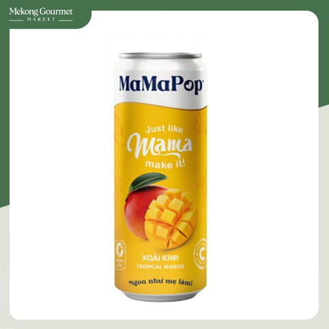 Nước trái cây có gas Xoài Kiwi Mamapop 330ml