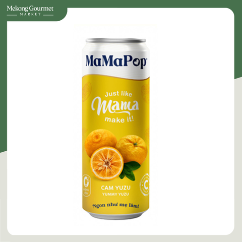 Nước trái cây có gas Cam Yuzu Mamapop 330ml