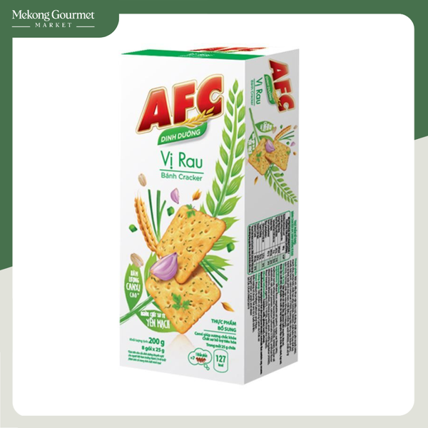 Bánh cracker vị rau cải AFC dinh dưỡng 200g – MekongGourmet